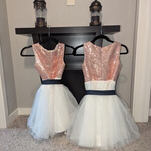 2 Elegant Sequin and Tulle Kids Formal Dresses